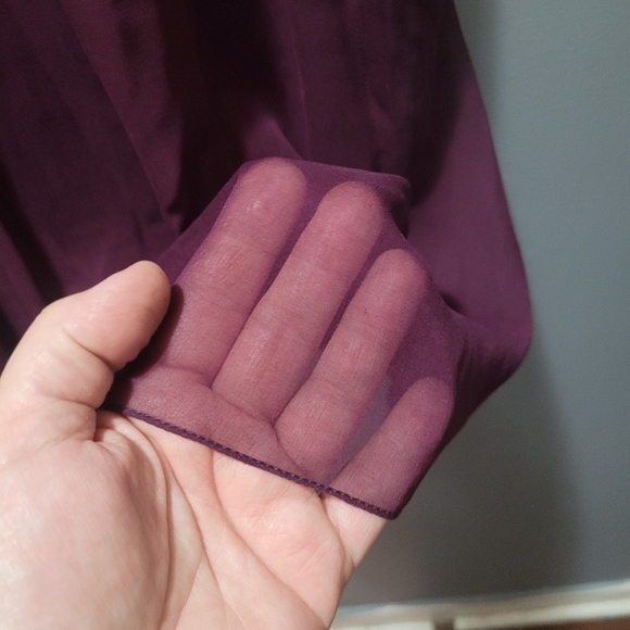 Maria Bianca Nero plum silk dress Size L - Picture 7 of 9